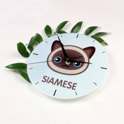 A Clock With A Siamese Cat. New Collection The Cute Art-Dog Cat - thumbnail 2