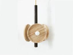 Travertine & Wenge Wood Triple Chandelier Kitchen Island Lighting - thumbnail 1