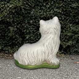 Fantasy Yorkie Statue Concrete Westie Dog Sculpture Cement Ornament Lover Gift Handmade Art Garden & Home - thumbnail 4