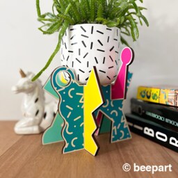80S Style Indoor Plant Stand Memphis Group Holder Retro Riser House Eighties Interior - thumbnail 3