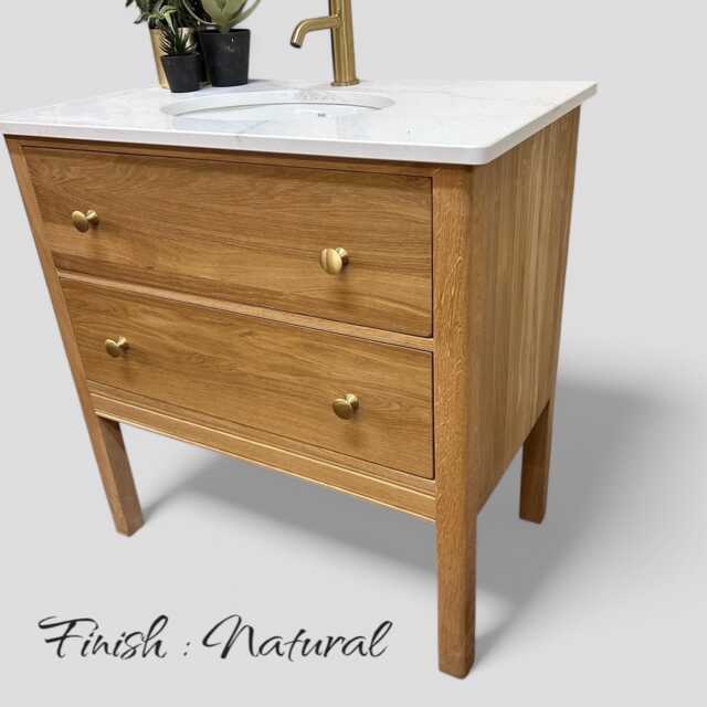 Banbury 2 - Classic Oak Bathroom Vanity With Prestbury Or Alderley Undermounted Basin - image 1