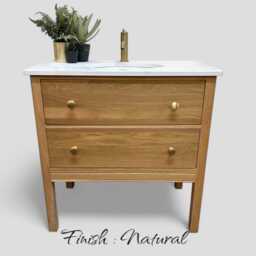 Banbury 2 - Classic Oak Bathroom Vanity With Prestbury Or Alderley Undermounted Basin - thumbnail 2