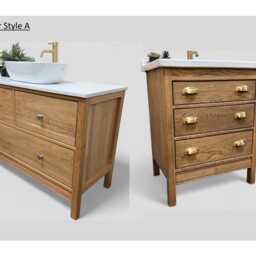 Banbury 2 - Classic Oak Bathroom Vanity With Prestbury Or Alderley Undermounted Basin - thumbnail 4