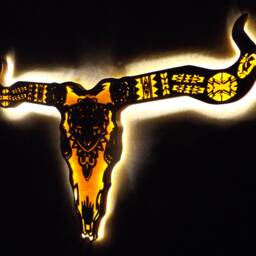 Longhorn Faux Steel Wall Lamp - thumbnail 2