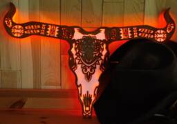 Longhorn Faux Steel Wall Lamp