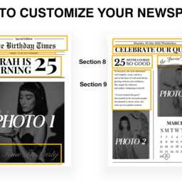 Custom Printed & Shipped Newspaper, Invitations Newspaper Birthday, Baby Announcement Large Editable - thumbnail 2