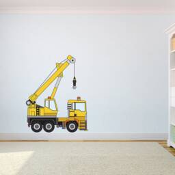 Auto Crane Sticker Construction Wall Decal Kids Room Decor Truck Gift For Boy - thumbnail 4
