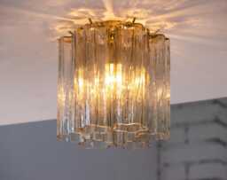 Murano Ceiling Light ??20 cm - Smoky Glass Hand-Blown Italy Customizable Lamp - thumbnail 1