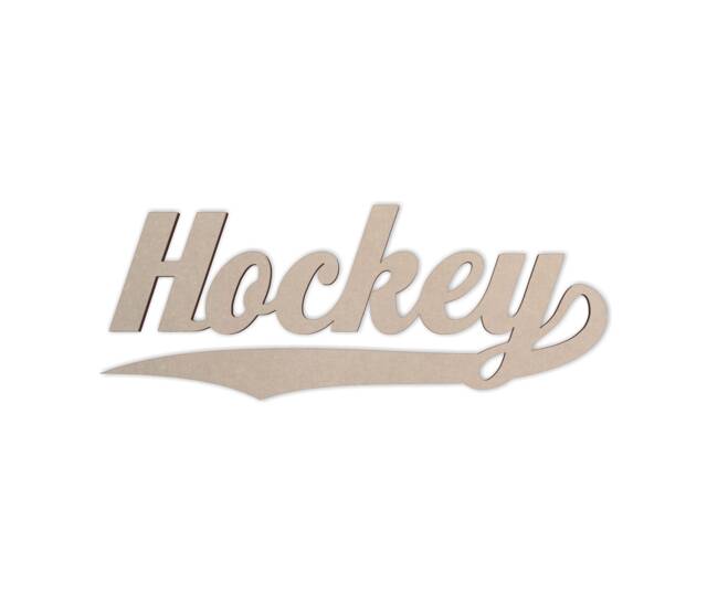 "Hockey Wall Hanging Word Cutout ""Hockey" - image 1
