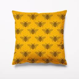 Yellow Small Bee Garden Cushion - Waterproof Outdoor Water Resistant Cushions Pillows 18 - thumbnail 1