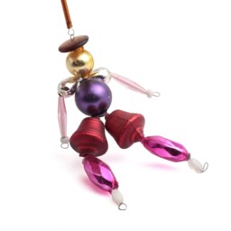 Blown Glass Bead Prince Christmas Tree Ornament Handmade Czech - thumbnail 2