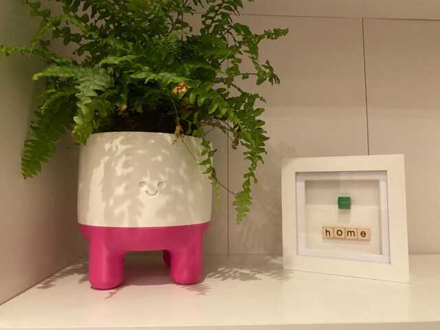 Happy Plant Pot With Water Drainage - Smiley Legged Planter - image 1