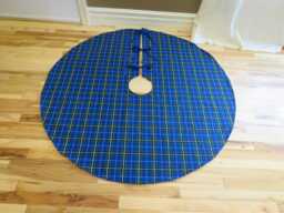 Nova Scotia Tartan Christmas Tree Skirt, Royal Blue Plaid