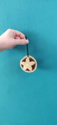 Crochet Mince Pie Christmas Ornament, Handmade Holiday Decor