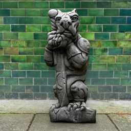 Guardian Gargoyle Statue Concrete Mythical Creature Sculpture Stone Figurine Cement Garden Protector Outdoor Fantasy Ornament Gift - thumbnail 1