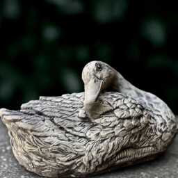 Fantasy Goose Sculpture Concrete Duck Figurine Stone Decoration Duck Lover Gift Handmade Front Door Garden Decor - thumbnail 1
