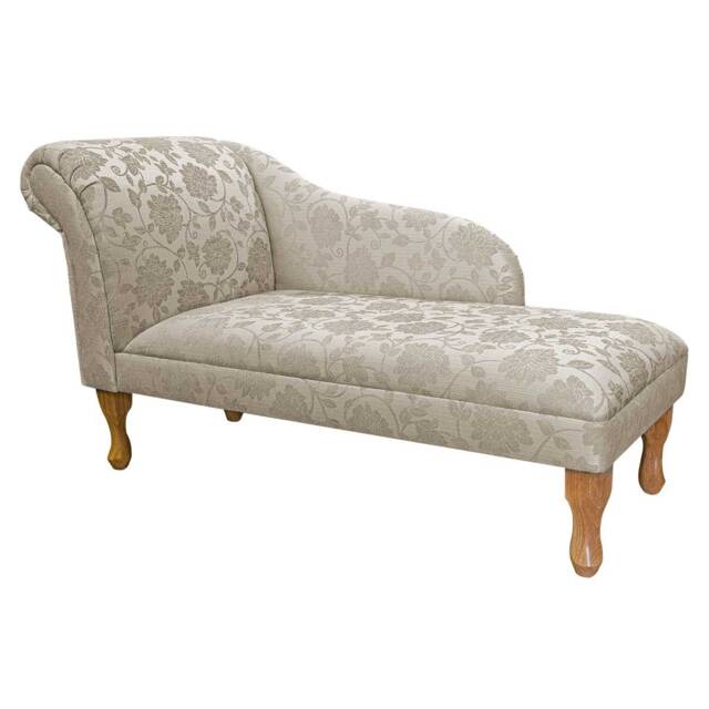 Handmade Beige Floral Chaise Longue - image 1