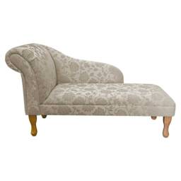 Handmade Beige Floral Chaise Longue - thumbnail 2