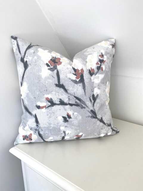 Red Burley Cushion, Handmade With A Zip Fastening. Size 16 - image 1