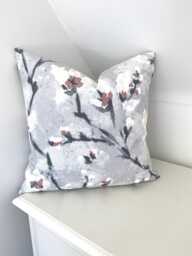 Red Burley Cushion, Handmade With A Zip Fastening. Size 16 - thumbnail 1