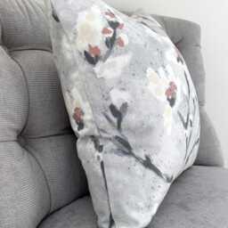 Red Burley Cushion, Handmade With A Zip Fastening. Size 16 - thumbnail 2