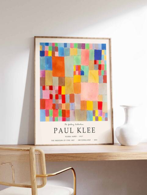 Paul Klee Exhibition Poster, Flora Sand, Abstract Print, Art Print, Scenery & Nature Art, Famous - image 1