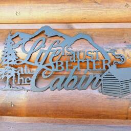 Cabin Wall Art, Mountain Home Sign, Life Is Better Housewarming Gift, Lodge Metal Decor, Gift - thumbnail 4