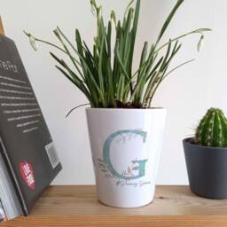 Personalised Ceramic Plant Pot Floral Design, Gift For Mum/Gran - thumbnail 2