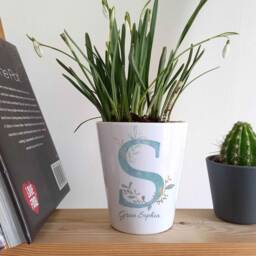 Personalised Ceramic Plant Pot Floral Design, Gift For Mum/Gran - thumbnail 3