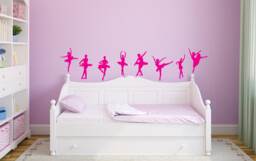 "Ballet Dancer Wall Decals Girls Room Decor - 5.6""W X 10" - thumbnail 1
