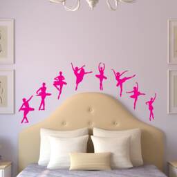 "Ballet Dancer Wall Decals Girls Room Decor - 5.6""W X 10" - thumbnail 2