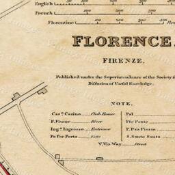 Florence Map Old Italian 1835 Restoration Decorator Style Map Of Italy Old World Sduk Wall Or Fine Art Print Poster - thumbnail 2