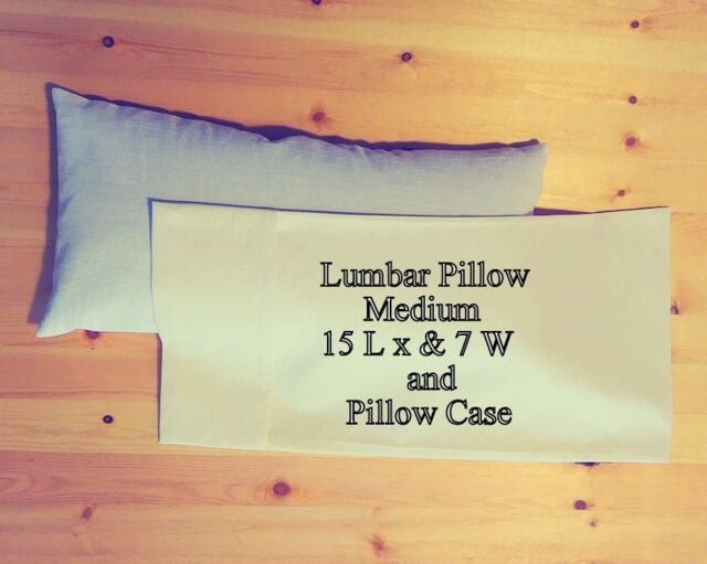 Mac's Set, Buckwheat Hull Medium Firm Neck & Lumbar Pillow, & 1 Pillow Case, 100% Unbleached Cotton Muslin, No Zipper - image 1