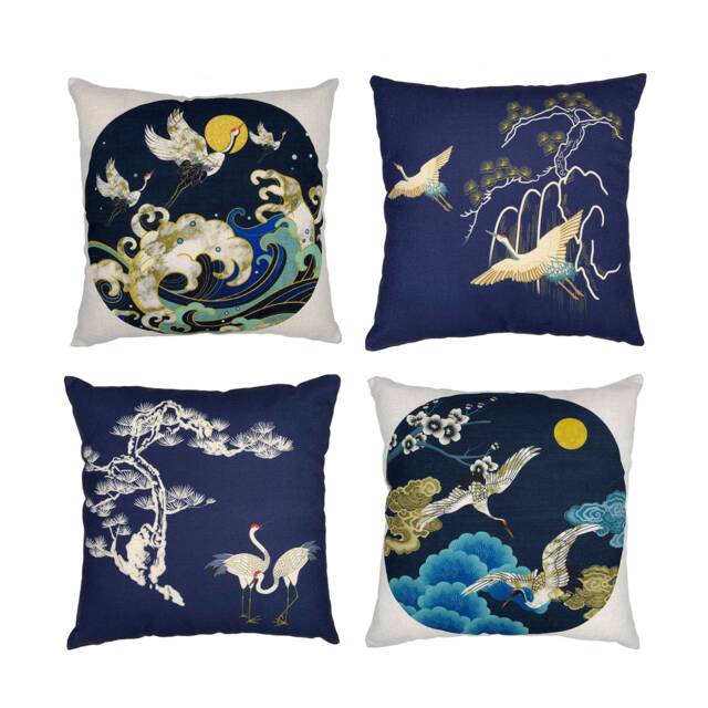Cushion Cover, Chinoiserie, Japanese Gifts, Decorative Pillows, Cushions, Throw Japanese, Pillowcase - image 1