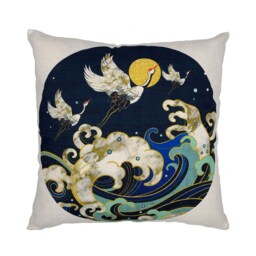 Cushion Cover, Chinoiserie, Japanese Gifts, Decorative Pillows, Cushions, Throw Japanese, Pillowcase - thumbnail 2