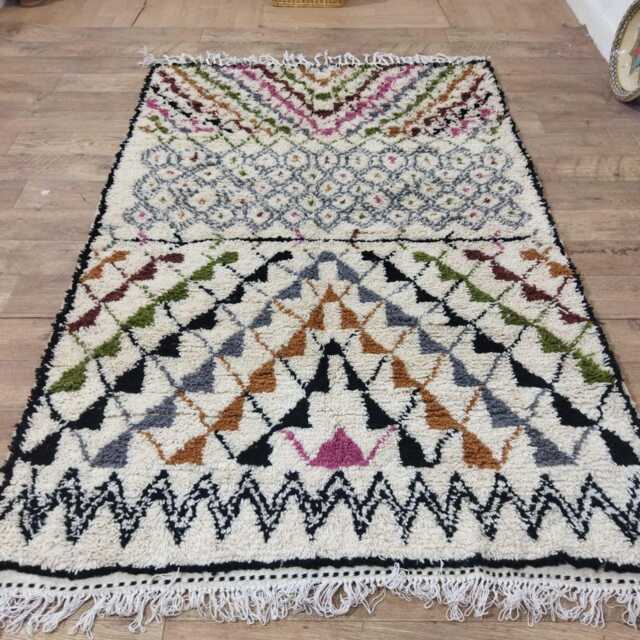 Handmade Boujaad Wool Rug - Colorful Berber Moroccan Decor - image 1