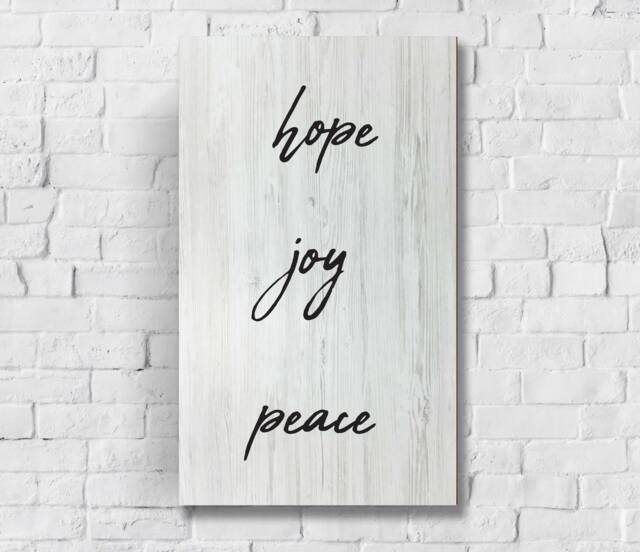 Hope Joy Peace Wood Sign Farmhouse Gallery Wall Art - image 1