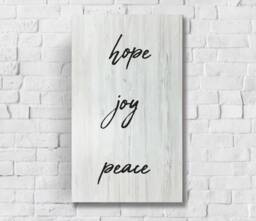 Hope Joy Peace Wood Sign Farmhouse Gallery Wall Art - thumbnail 1