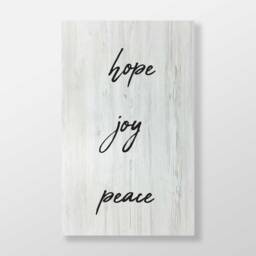 Hope Joy Peace Wood Sign Farmhouse Gallery Wall Art - thumbnail 2