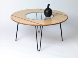 Minimalist Mid-Century Coffee & Side Table - Plywood Small Dining Or Living Room