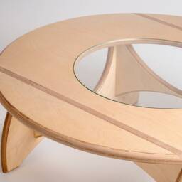 Minimalist Mid-Century Coffee & Side Table - Plywood Small Dining Or Living Room - thumbnail 4
