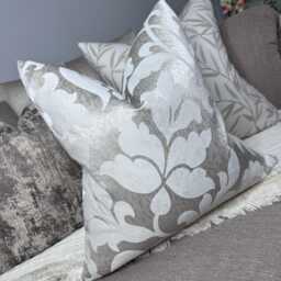 Elegant Damask Stone Taupe Cushion Cover, 16 - thumbnail 3