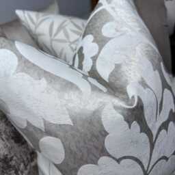 Elegant Damask Stone Taupe Cushion Cover, 16 - thumbnail 2