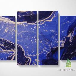 Blue Amethyst Canvas Art Split Panel Marble Abstract Wall Print Picture Home Decor -C185 - thumbnail 3