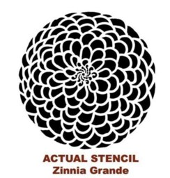Flower Stencil Zinnia Grande Sm - Stencils Even Better Than Wall Decals Diy Decor - thumbnail 4