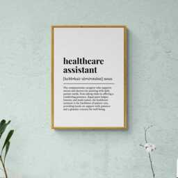 Healthcare Assistant Funny Definition Job Work Gift Wall Art Print - thumbnail 3