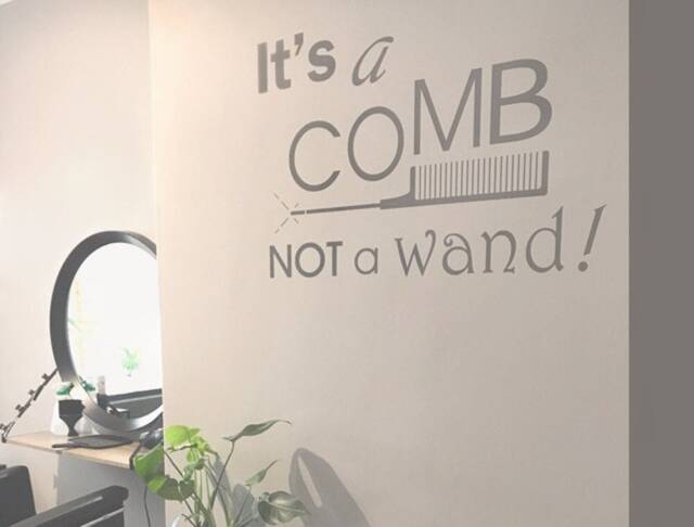 Its A Comb Not Wand Wall Sticker, Hair Salon Stickers, Decals - image 1
