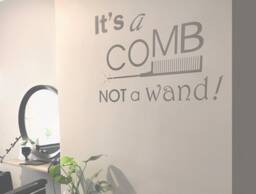 Its A Comb Not Wand Wall Sticker, Hair Salon Stickers, Decals