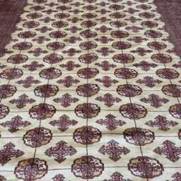 9x12 Beige Color Bokhara Rug - 2.75x3.65 Bedroom Luxury Area Turkish Fine Quality Afghan - thumbnail 3