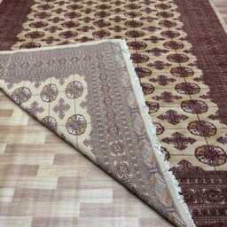 9x12 Beige Color Bokhara Rug - 2.75x3.65 Bedroom Luxury Area Turkish Fine Quality Afghan - thumbnail 4